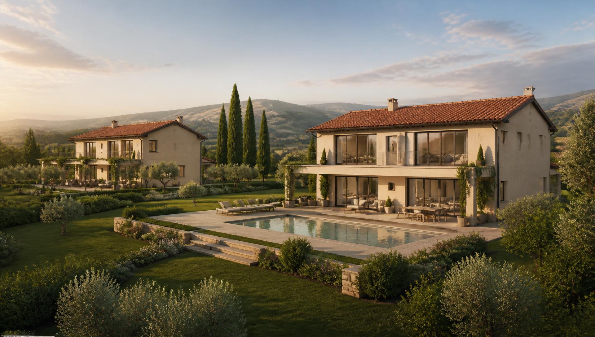 Rendering - iniziativa residenziale in Valtiberina